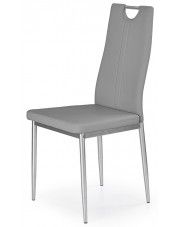 Popielate krzesło tapicerowane do kuchni - Vulpin w sklepie Edinos.pl
