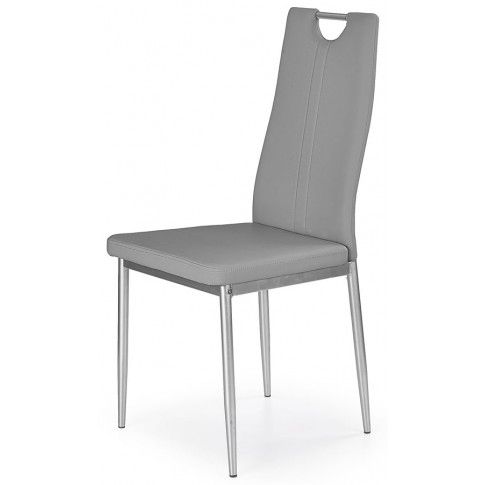 Zdjęcie produktu Popielate krzesło tapicerowane do kuchni - Vulpin.