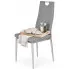 Zdjęcie produktu Popielate krzesło tapicerowane do kuchni - Rusto.