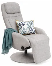Popielaty wypoczynkowy obrotowy fotel rozkładany - Maos 2X w sklepie Edinos.pl
