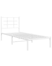 Białe metalowe łóżko pojedyncze 80x200 cm - Sevelzo w sklepie Edinos.pl