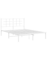 Białe metalowe łóżko industrialne 120x200 cm - Sevelzo w sklepie Edinos.pl