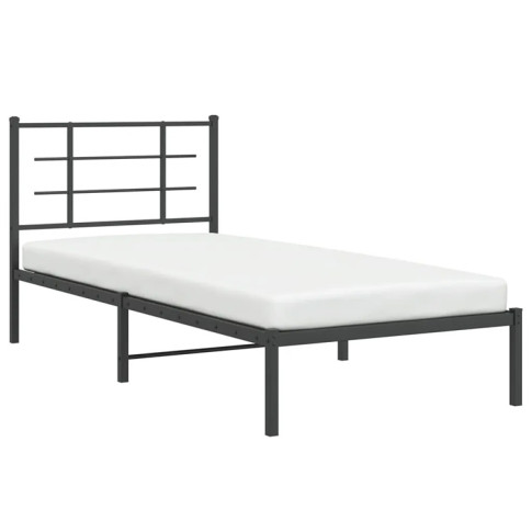 Czarne metalowe łóżko pojedyncze Sevelzo