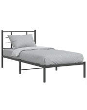 Czarne loftowe łóżko metalowe 90x200 cm - Laxo w sklepie Edinos.pl