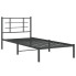 Czarne loftowe łóżko metalowe 90x200 cm - Sevelzo