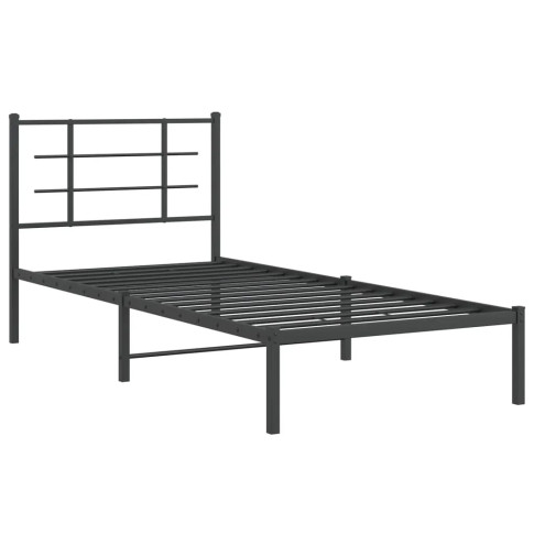 Czarne metalowe łóżko Sevelzo