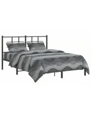 Czarne metalowe łóżko industrialne 120x200 cm - Gexon w sklepie Edinos.pl