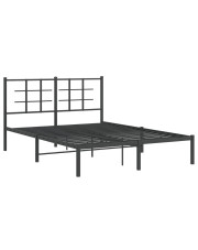 Czarne metalowe łóżko 160x200 cm - Sevelzo w sklepie Edinos.pl