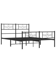 Czarne metalowe łóżko rustykalne 120x200cm - Gisel w sklepie Edinos.pl