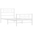 Białe metalowe łóżko rustykalne 90x200 cm - Gisel
