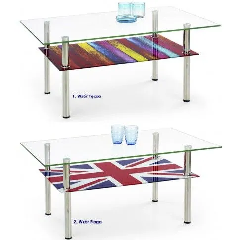 Zdjęcie Ława szklana Tabalu stolik kawowy tęcza | Edinos.pl
