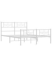 Białe metalowe łóżko loftowe 120x200 cm - Gisel