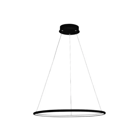 Okrągła czarna lampa wisząca - K432-Ring