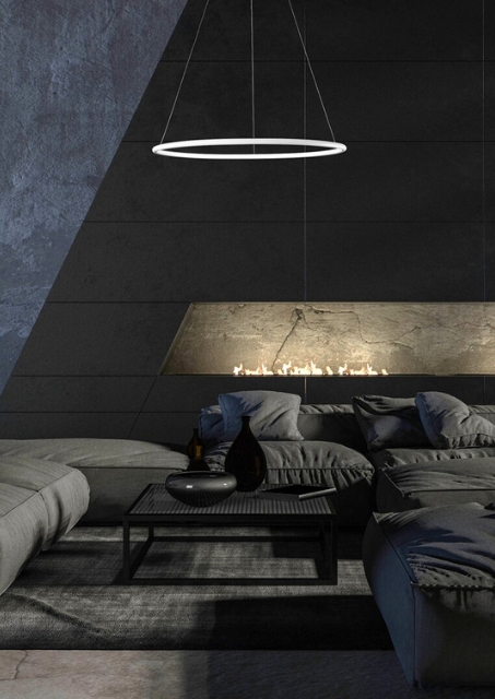 Nowoczesny okrągły żyrandol led - K432-Otila