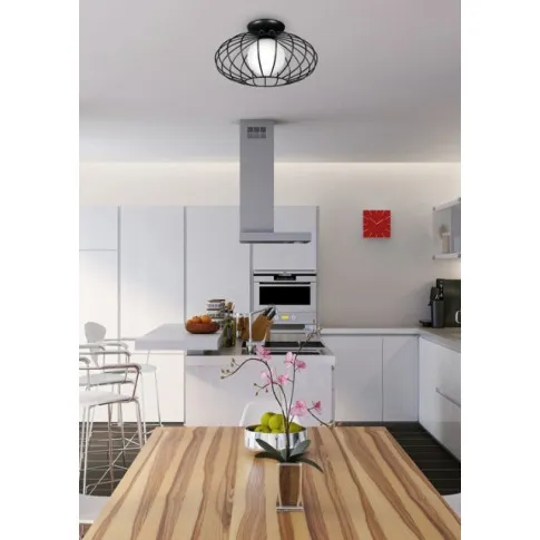 wizualizacja Nowoczesna czarna lampa sufitowa - K440-Polot