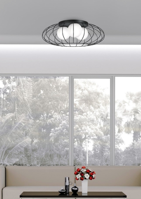 Loftowy plafon czarny - K441-Joti