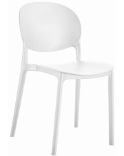 Białe krzesło tarasowe nowoczesne - Mozino w sklepie Edinos.pl