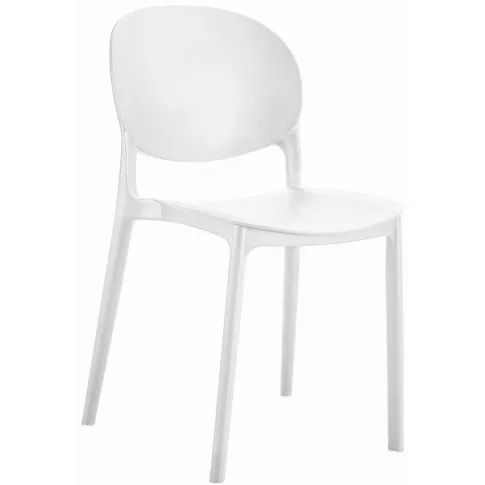 Białe nowoczesne krzesło kuchenne Mozino