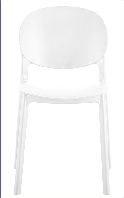 Minimalistyczne eleganckie krzesło ogrodowe Mozino białe
