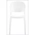 Białe minimalistyczne krzesło do ogrodu Mozino