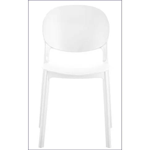 Białe minimalistyczne krzesło do ogrodu Mozino