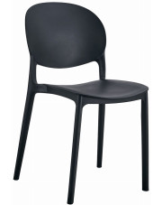 Czarne minimalistyczne krzesło ogrodowe - Mozino w sklepie Edinos.pl
