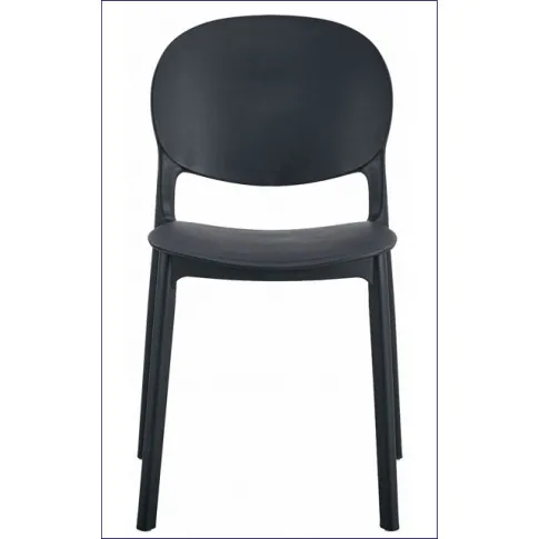 Minimalistyczne czarne krzesło kuchenne Mozino