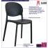 Czarne nowoczesne krzesło balkonowe Mozino