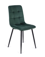 Zielone pikowane krzesło do pokoju - Gifo