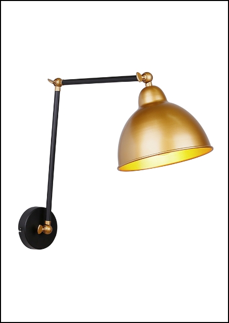 Czarny nowoczesny kinkiet regulowany - K452-Tyrso