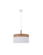 Lampa wisząca biały + drewniany - K453-Haromi w sklepie Edinos.pl