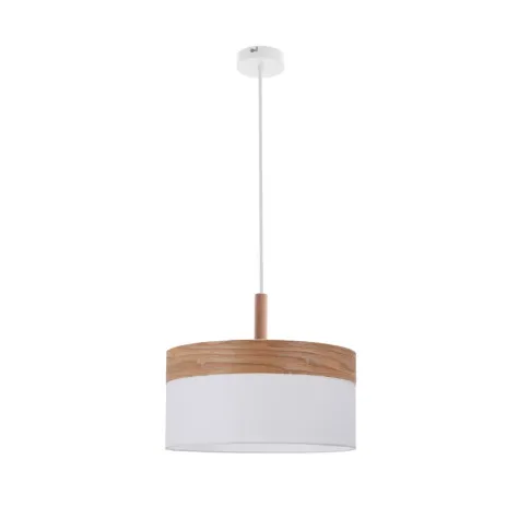 Biało drewniana lampa wisząca - K453-Rame