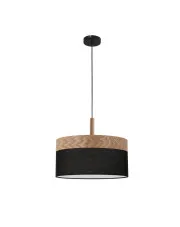 Czarno drewniana lampa wisząca - K453-Rame w sklepie Edinos.pl