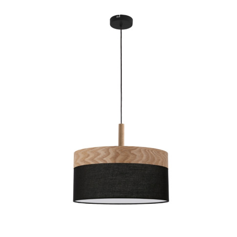 Czarno drewniana lampa wisząca - K453-Rame