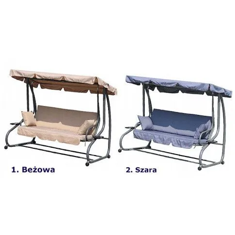 Szczegółowe zdjęcie nr 4 produktu Huśtawka rozkładana do ogrodu Norveso beżowa