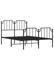 Czarne metalowe łóżko industrialne 120x200cm - Onex