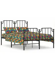 Czarne metalowe łóżko industrialne 120x200cm - Barold w sklepie Edinos.pl