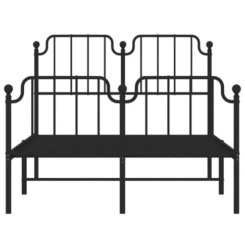 Czarne łóżko z metalu Onex