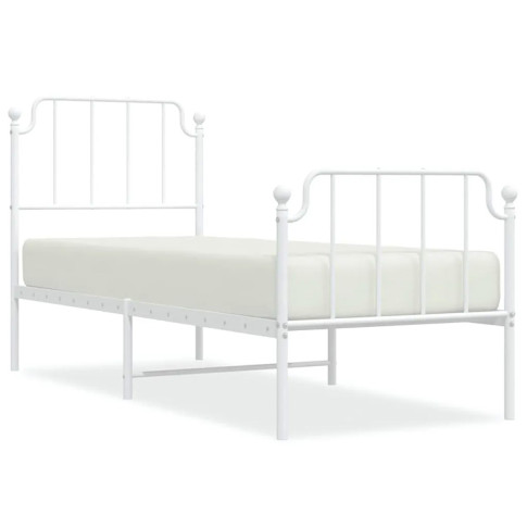 Metalowe łóżko białe Onex