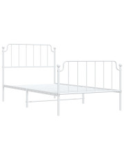 Białe metalowe łóżko industrialne 100x200 cm - Onex w sklepie Edinos.pl