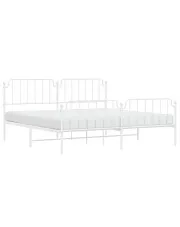 Elegancka biała rama łóżka 200x200 - Sovana w sklepie Edinos.pl