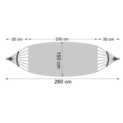 Wymiary hamaka ogrodowego Kroksi