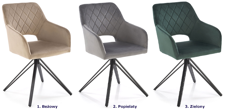 Dostępne kolory krzesła Kendra