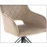 metalowe obrotowe krzesło beżowe Evaris