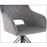 pikowane obrotowe krzesło popielate Evaris