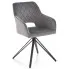 Szare krzesło z funkcją obracania o 360 stopni - Kendra