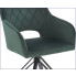 obrotowe krzesło welwetowe zielone Evaris