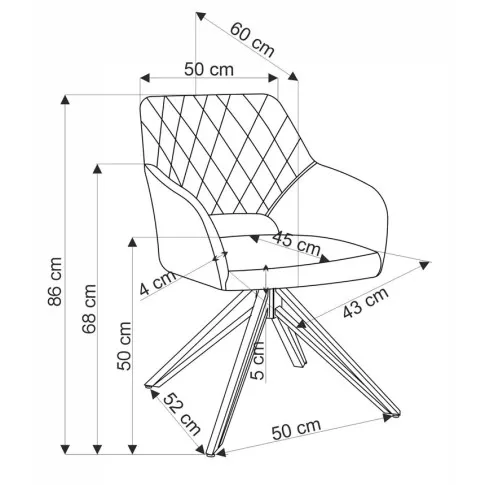 wymiary krzesła Evaris