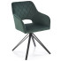 Zielone tapicerowane krzesło obrotowe - Evaris