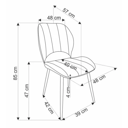 wymiary krzesła Velnis